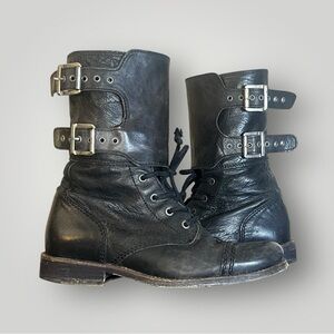 AllSaints Damisi Black Leather Boots Wmns Sz 7.5 (38)